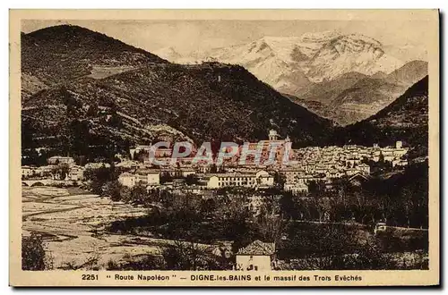 Cartes postales Digne les Bains et le Massif des Tros Eveches