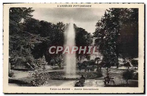 Cartes postales Vals les Bains Source Intermittente