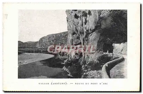 Cartes postales Vallon Route du Pont d&#39Arc