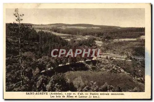 Cartes postales Saint Agreve Station estivale Renommee Les bois de Ribes et Lacour