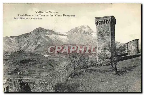 Cartes postales Vallee du Verdon Castellane La Tour et les Vieux Remparts