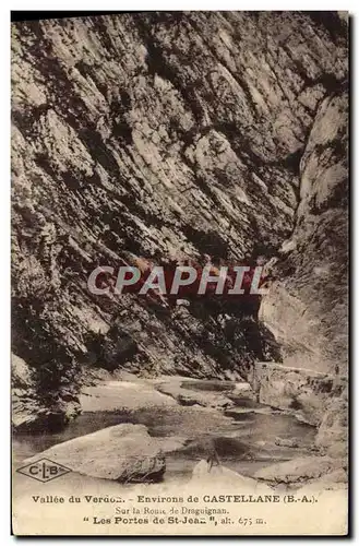 Cartes postales Vallee du Verdon Environs de Castellane Sur la Route de Draguignan Les Portes de St Jean