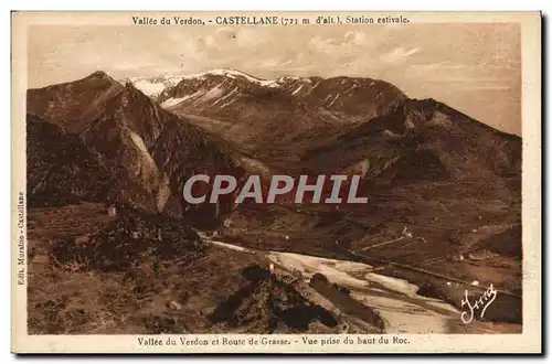 Cartes postales Vallee du Verdon Castellane Station Estivale Station Estivale Vallee du Verdon et route de Grass