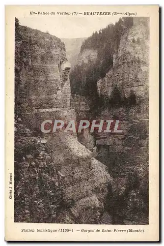 Cartes postales Haute Vallee du Verdon Beauvezer Station Touristique Gorges de Saint Pierre