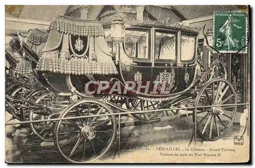 Cartes postales Versailles Le Chateau Grand Trianon Voiture de gala du Tsar Nicolas II Russie Russia