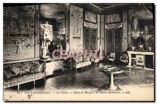 Cartes postales Fontainebleau Le palais Salon de musique de Marie Antoinette