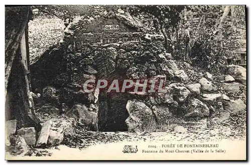 Cartes postales Foret de Fontainebleau Fontaine du Mont Chauvet Vallee de la Solle