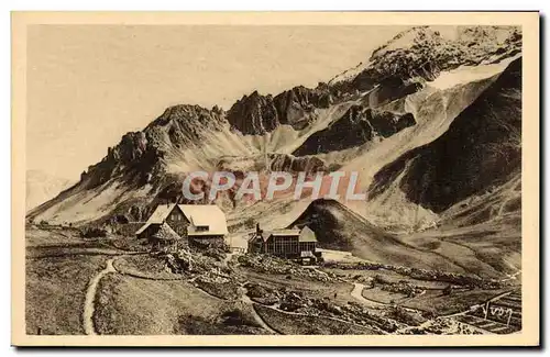 Ansichtskarte AK Col du Lautaret Le Jardin Alpin et le Chalet PLM vers le massif du Combeynot