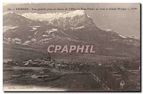 Ansichtskarte AK Embrun Vue Generale Prise Au Dessus De I&#39Allee De Pont Frach Au Fond Le Grand Morgon