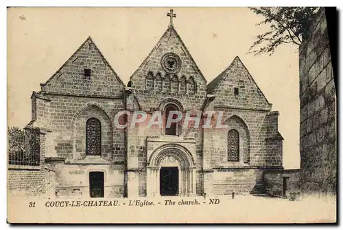 Cartes postales Coucy Le Chateau L'Eglise