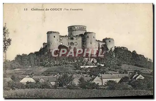 Cartes postales Coucy Le Chateau Vue d&#39ensemble