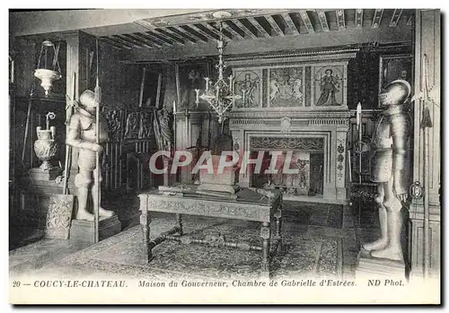 Cartes postales Coucy Le Chateau Maison Du Gouverneur Chambre De Gabrielle d&#39Estrees