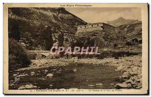Cartes postales Colmars les Alpes Le Verdon et le fort de France