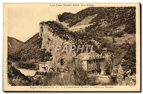 Cartes postales Digne Les Bains L&#39etablissement thermal et l&#39hotel des Thermes