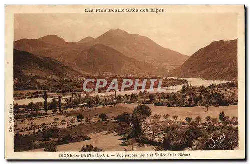 Cartes postales Digne les Bains Vue Panoramique et Vallee de la Bleone