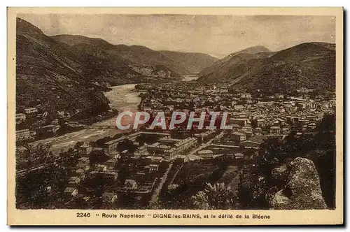 Cartes postales Digne les Bains et le defile de la Bleone Route Napoleon