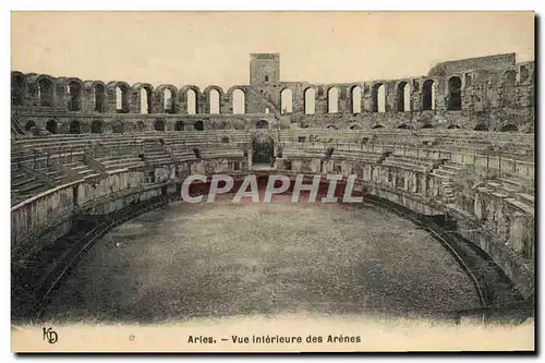 Ansichtskarte AK Arles Vue Interieure des Arenes