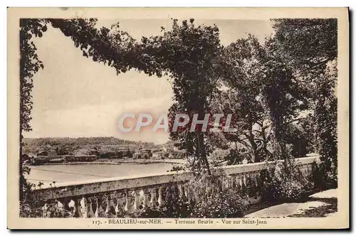 Cartes postales Beaulieu Sur Mer Terrasse Fleurie Vue Sur Saint Jean