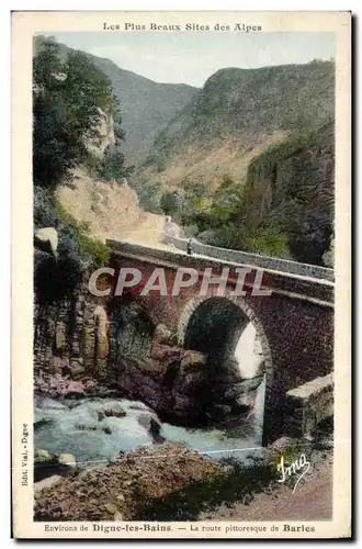 Cartes postales Digne Les Bains La Route Pittoresque De Barles