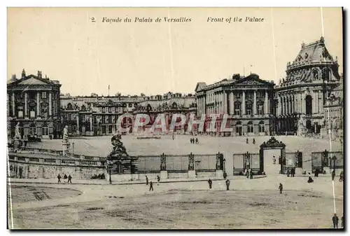 Cartes postales Versailles Facade Du Palais