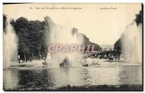 Cartes postales Versailles Parc Bassin d&#39Apollon