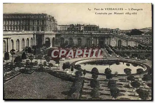 VINTAGE POSTCARD Versailles the Orangery Built By Mansart