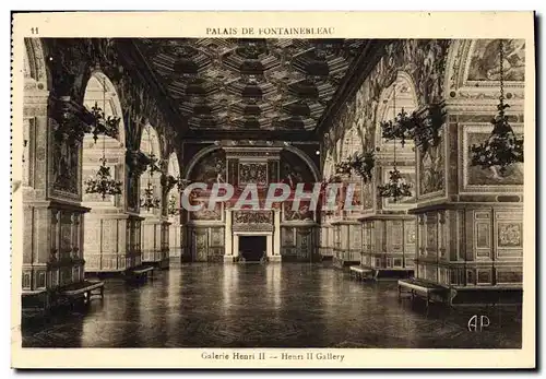 Cartes postales Fontainebleau Galerie Henri II