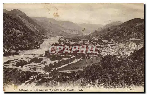 Cartes postales Digne Vue Generale Et Vailee De La Bleone