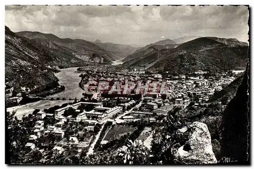 Moderne Karte Digne Les Bains Vue Generale Et La Haute Vallee de la Bleone