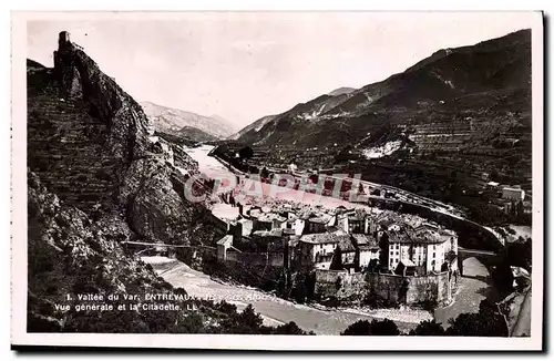 Cartes postales Vallee Du Var Entrevaux Vue Generale Et La Citadelle