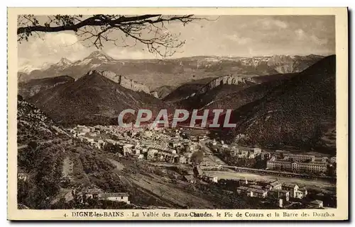 Cartes postales Digne Les Bains La vallee des Eaux Chaudes Le pic de Couars et la barre des Dourbes