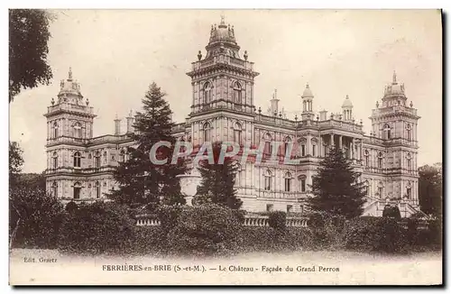 Cartes postales Ferrieres En Brie Le Chateau Facade Du Grand Perron