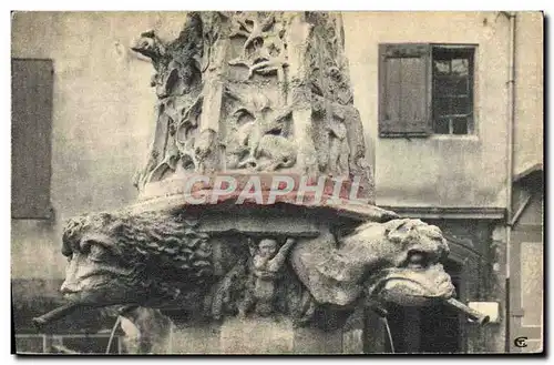 Cartes postales Forcalquier Curieux detail de la fontaine St Michel