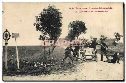 Cartes postales Douanes Douaniers Frontiere franco allemande Une arrestation de contrebandiers