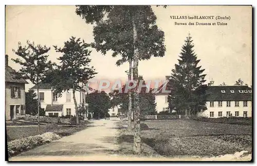 Cartes postales Douanes Douaniers Villars les Blamont Bureau des douanes et usine