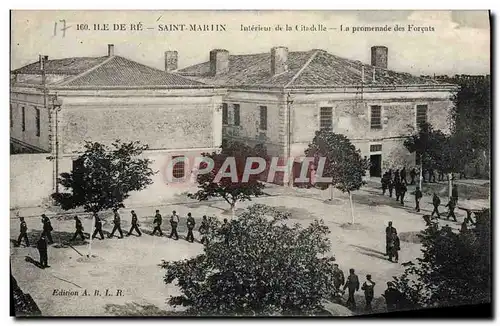 Cartes postales Bagne Bagnard Ile de Re Saint Martin Interieur de la citadelle La promenade des Forcats