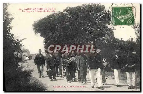 Cartes postales Bagne Bagnard Ile de Re Saint Martin Le bagne Groupe de forcats TOP