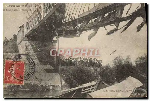 Cartes postales Train Catastrophe des Ponts de Ce 4 aout 1907 Une heure apres l&#39accident