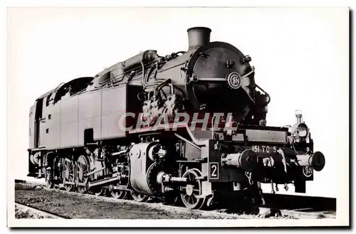 Cartes postales moderne Train Locomotive Tender 151 TQ a simple expansion