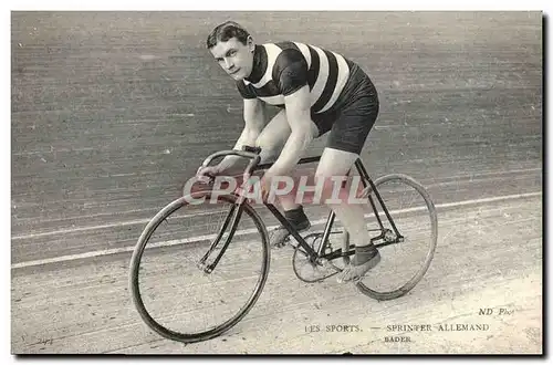 Ansichtskarte AK Velo Cycle Cyclisme Sprinter allemand Bader