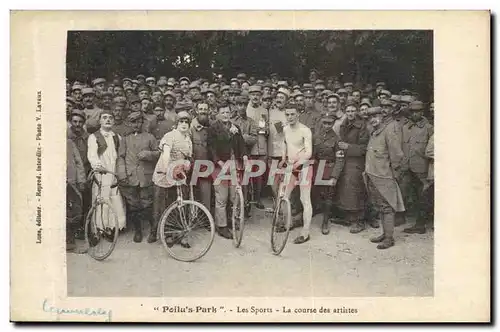 Cartes postales Velo Cycle Cyclisme Poilu&#39s park Les sports La course des artistes