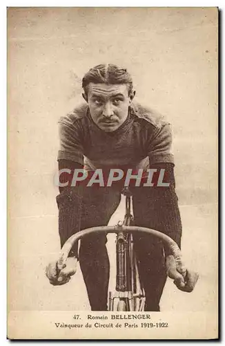 Ansichtskarte AK Velo Cycle Cyclisme Romain Bellenger Vainqueur du Circuit de Paris 1919 1922