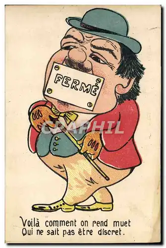 Cartes postales Humour Muet