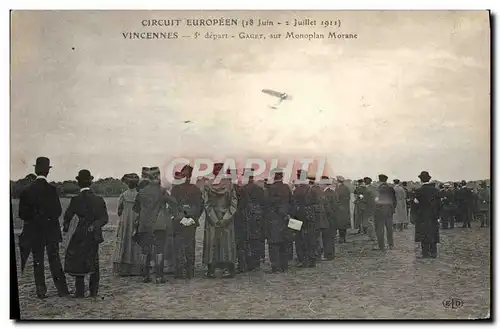 Ansichtskarte AK Aviation Avion Circuit europeen 18 juin 2 juillet 1911 Vincennes 5eme depart Gaget sur monoplan