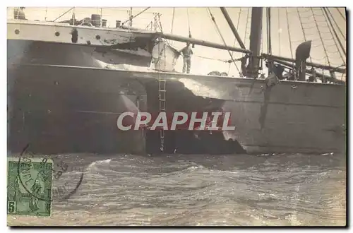 CARTE PHOTO Bateau Ambre Tunisie