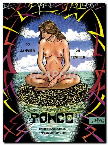 Cartes postales moderne Nu erotique Charles Berg Le zodiaque etrusque Ponce