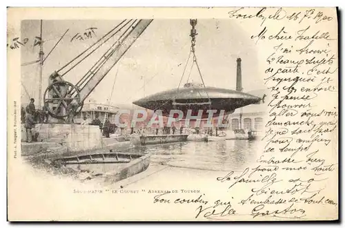 Cartes postales Bateau Sous marin Le Goubet Arsenal de Toulon