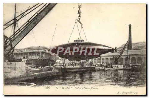 Ansichtskarte AK Bateau Le Goubet Bateau Sous marin