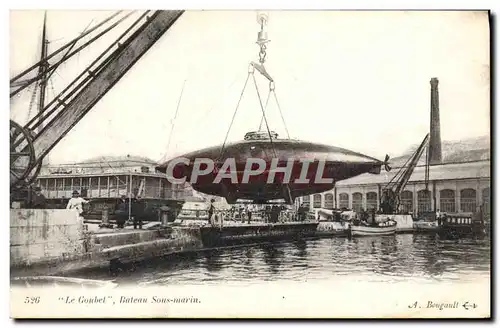 Ansichtskarte AK Bateau Le Goubet Bateau Sous marin