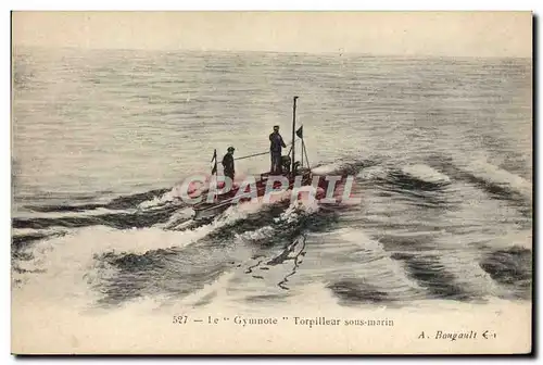 Cartes postales Bateau Sous marin Le Gymnote Torpilleur Sous marin